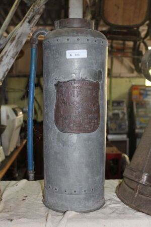 Vintage Simplex Pyrofoam Extinguisher with Copper Plaque