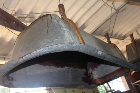 Vintage Lysaght Galvanised Tin Bath on Iron Legs - As Is - Some Small Holes