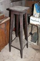 Tall Vintage 2 Tier Silky Oak Plant Stand