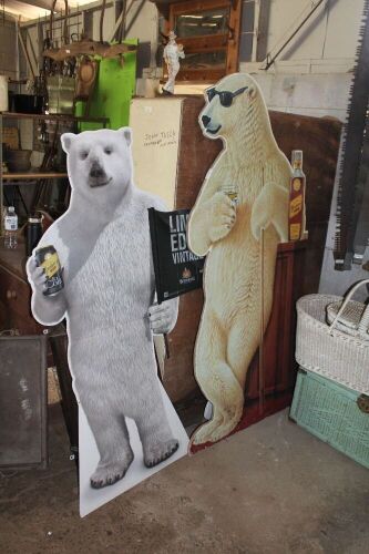 Large Bundy Bear Sign on Thick Plywood + 2 Others