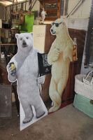 Large Bundy Bear Sign on Thick Plywood + 2 Others