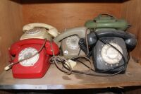 5 Vintage Coloured Dial Phones