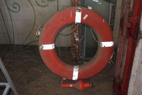 Orange Life Ring and Indicator Beacon