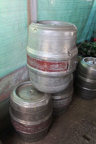 3 Matching Castlemaine Perkins 18 Gallon Alloy Beer Kegs