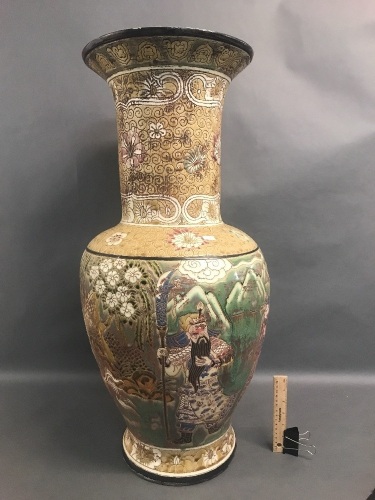 Large Glazed Ceramic Oriental Urn