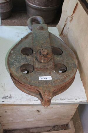Large Vintage Cast Steel Pulley from Smith & Co. Melbourne