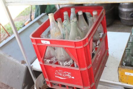 Red Plastic Coca Cola Crate with 12 x 1 Litre Bottles + Smaller Spares