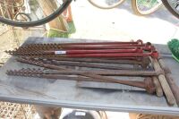 Qty of Vintage and Modern Steel Hand Augers