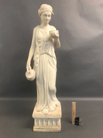 Carved Alabaster Grecian Lady