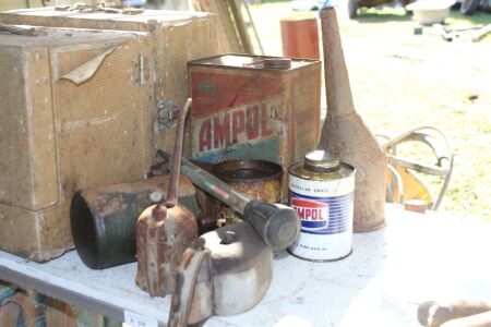 Asstd Lot of Oil Cans and Tins inc. Ampol