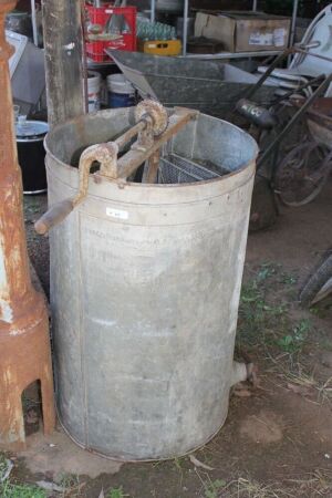 Vintage Galvanised Rotary Honey Extractor