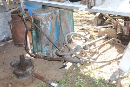 Asstd Lot of Oil Pumps and Backpack Sprayer