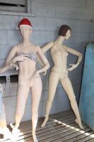 2 Vintage Painted Female Mannequins - As Is