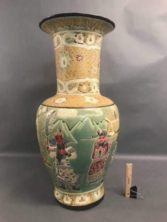 Large Glazed Ceramic Oriental Urn