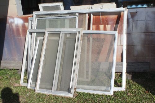 Qty of Alluminium Framed Windows