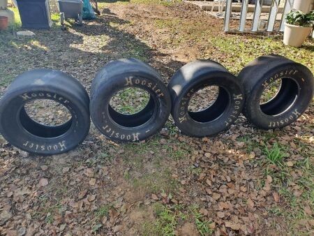 Set 4 x Hoosier 27.0/10.0-15 Ex Racing Slicks