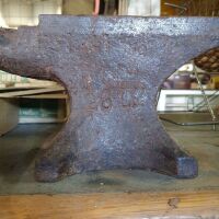 Small Forged Anvil - Marked Sweden 1950 26lb 2.25" Table - Total Length 13.75" - 3/8" Hardy Hole - 4