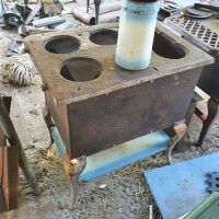 Crown No.1 Enamelled Wood Stove in Blue and Cream For Restoration - 5