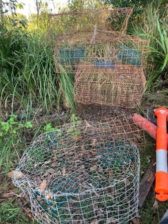 Asstd Lot of Vintage Crab Pots for Garden