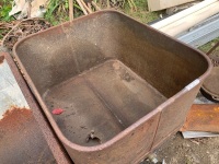 Large Rusty Steel Garden Trough - As Is - 2