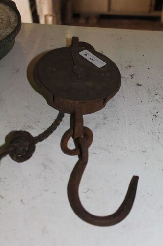 Vintage Salter Brass Face Hanging Scale to Weigh 100lb