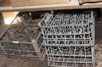 3 Galvanised Milk Bottle Crates + Small Bottles