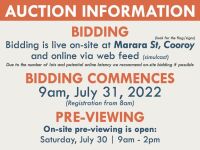 AUCTION INFO - Bidding is live on-site at Marara St, Cooroy (look for the flag/signs) and online via web feed (simulcast) | BIDDING COMMENCES: 9am, July 31, 2022 (Registration from 8am) | PRE-VIEWING - On-site pre-viewing is open: Saturday, July 30, 9am -