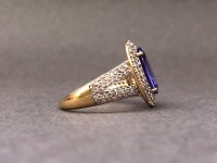 18ct Gold Diamond and Tanzanite Ring - TWT. 6g - 4