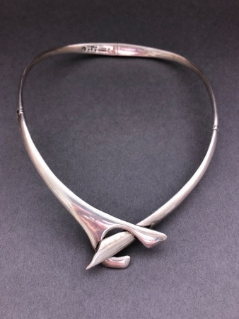 Vintage Modernist Taxco Sterling Silver Collar/Choker