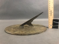 Vintage Cast Brass Sundial