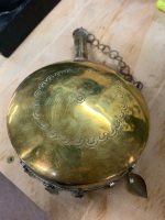 Antique Arabian Brass & Copper Gunpowder Flask - 2