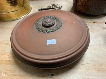 Antique Copper and Brass Hot Water Bottle with Screw Lid