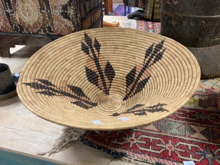 Large Vintage Hand Woven Basket Bowl - Possibly Native American