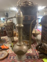 XXL Incised Turkish Brass Coffee Pot - 2