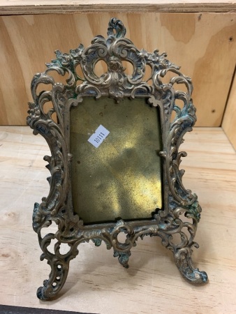 Heavy Vintage Cast Brass Rococco Style Picture Frame