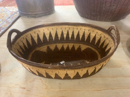 Contemporary Bukaware Style Basket with 2 Handles