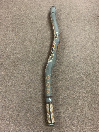 Large Vintage Painted Didgeridoo