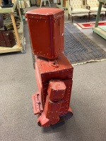 Large Floor Standing Red Upcycled Tin Robot Figure - 2