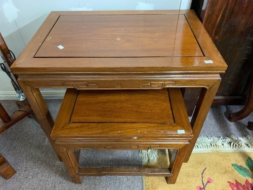 2 Nesting Chinese Rosewood Side Tables