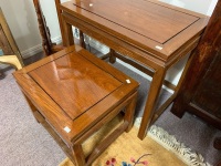 2 Nesting Chinese Rosewood Side Tables - 2