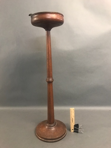 Smokers Stand - Oak with Brass Ashtray