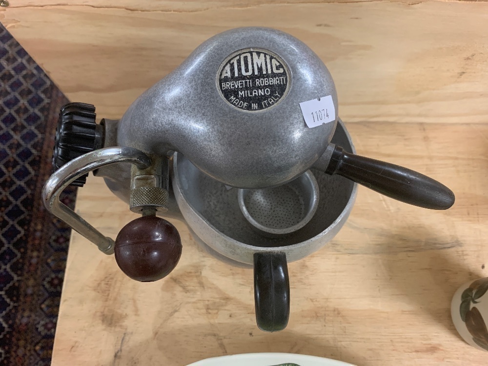 Vintage Italian Made Atomic Espresso Machine by Brevetti Robbiati with Jug