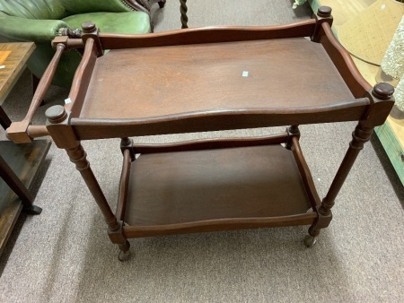 Vintage 2 Tier Timber Tea Trolley