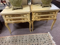 Pair of Italian Style Painted 2 Drawer Bedside Tables