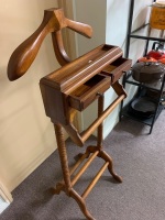 Contemporary Carved Timber Gentlemans Valet Stand - 3