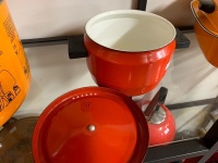 Mid Century Finel Finnish Enamelled Red Caserole - 2