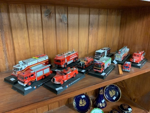 Lot of 10 Asstd Die Cast Fire Tenders