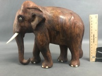 Carved Timber Elephant - 3