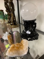 Collection of Crystals & Quartz Ball on Stand - 2