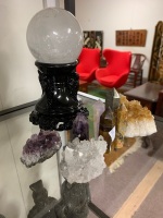 Collection of Crystals & Quartz Ball on Stand - 3